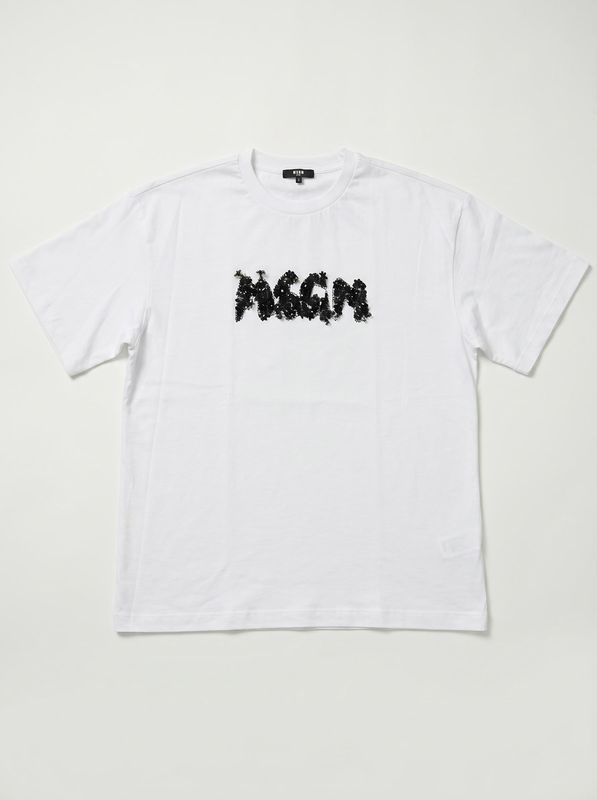1. T-shirt logata Bianco MSGM th087