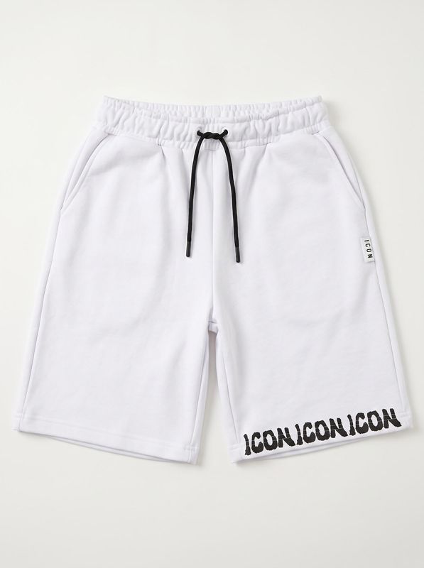 1. Logo Bermuda shorts White Icon ibsh001101
