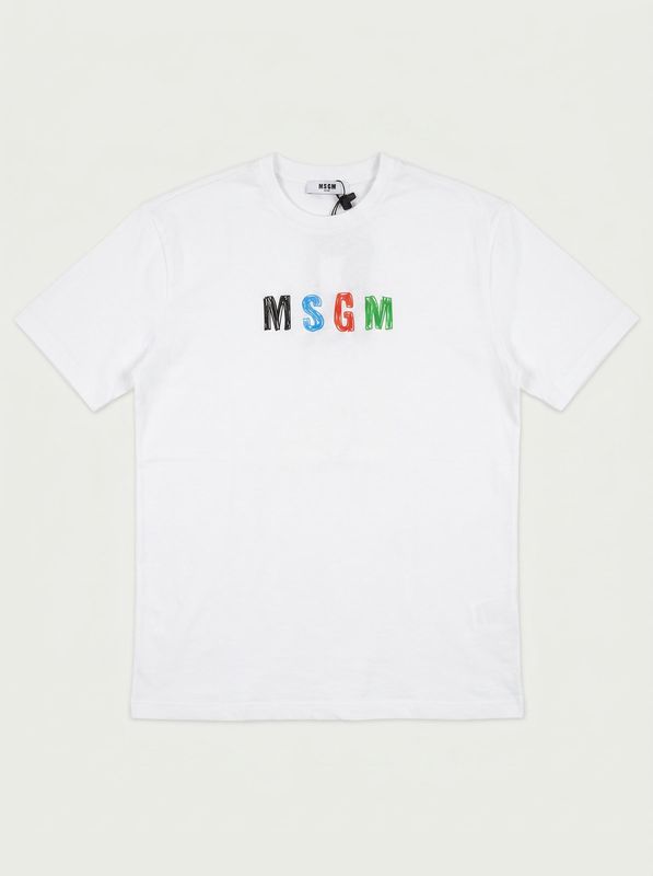 1. Logo T-shirt White MSGM th232