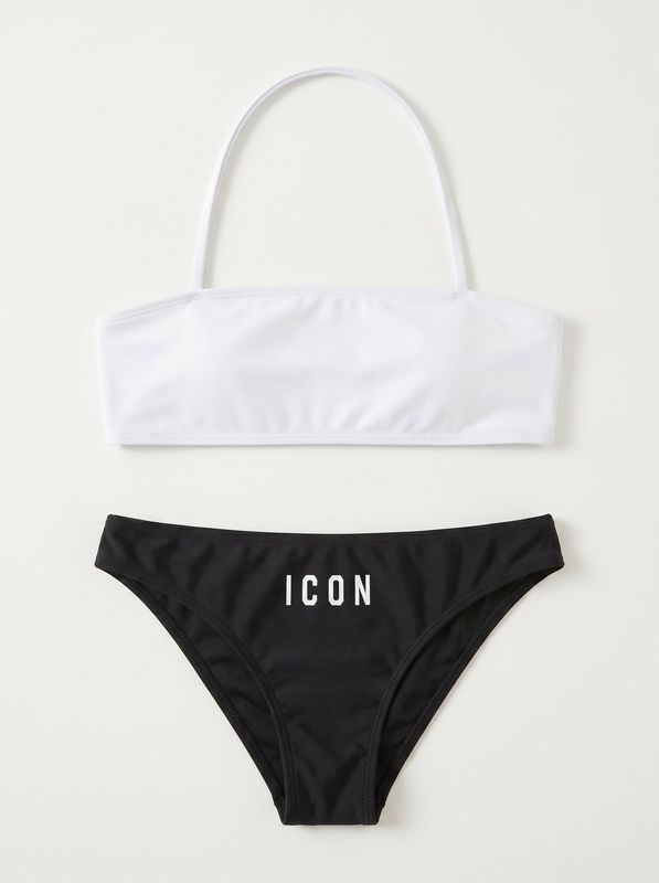 2. Costume logato Bianco-Nero Icon igcs001202