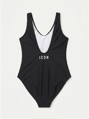2. Logoed one-piece swimsuit Black