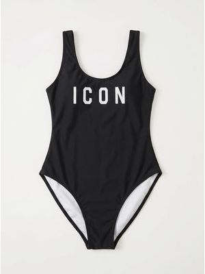 1. Logoed one-piece swimsuit Black