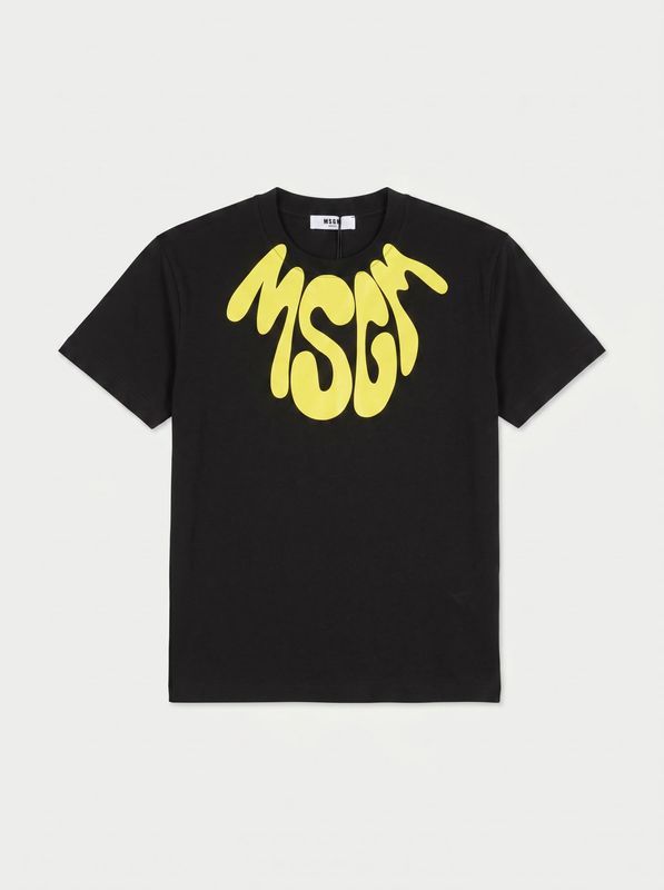 1. T-shirt logata Nero-Giallo MSGM th222