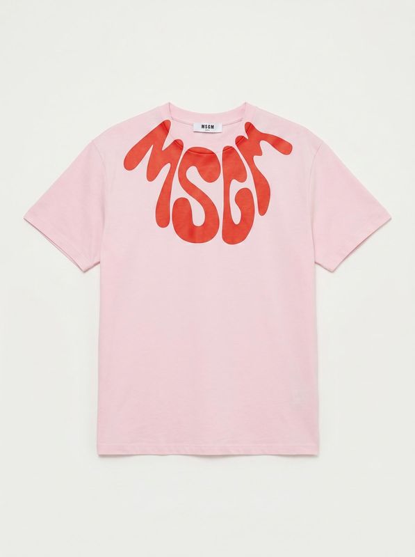 1. T-shirt logata Rosa MSGM th222