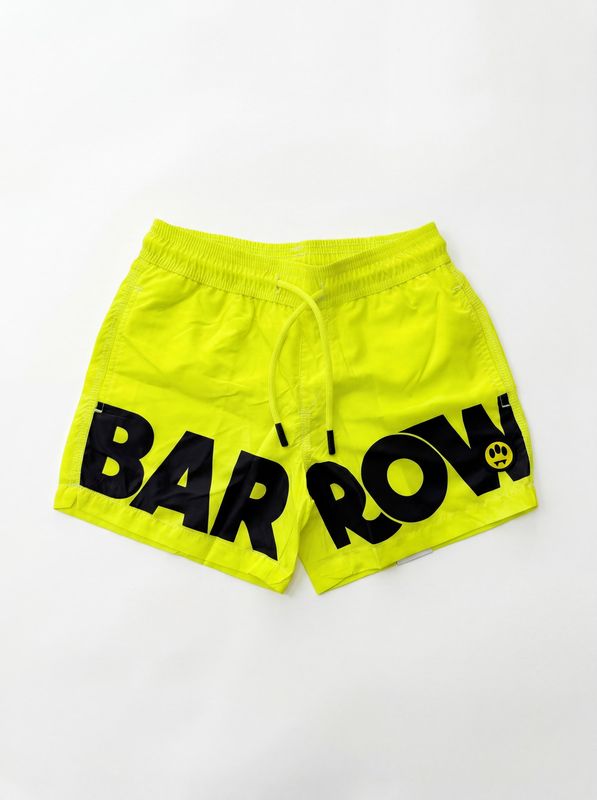 BARROW solid color swimwear with logo Fluorescent Yellow Barrow