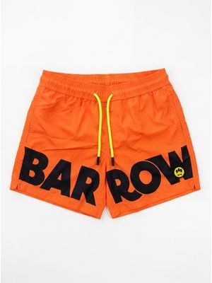1. BARROW solid color swimwear with logo Fluorescent Orange