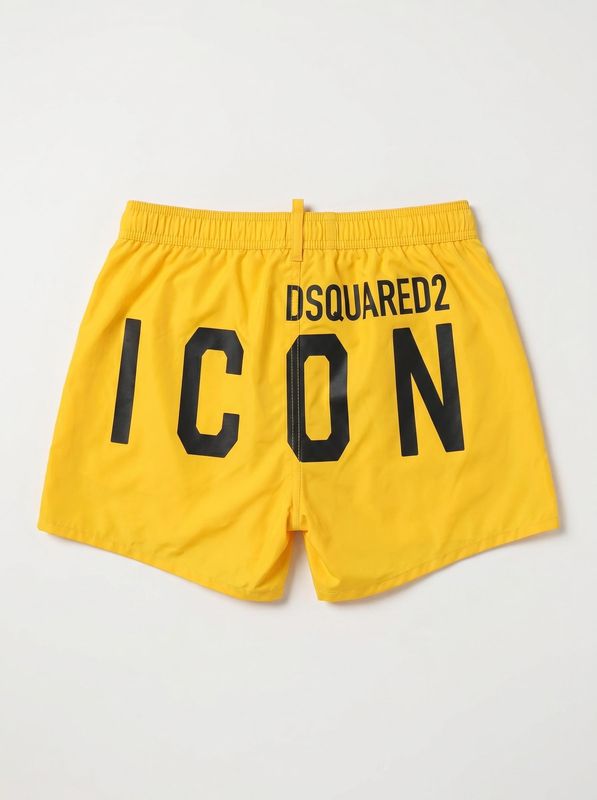 2. Solid color swimsuit with logo Mustard Dsquared dq1708