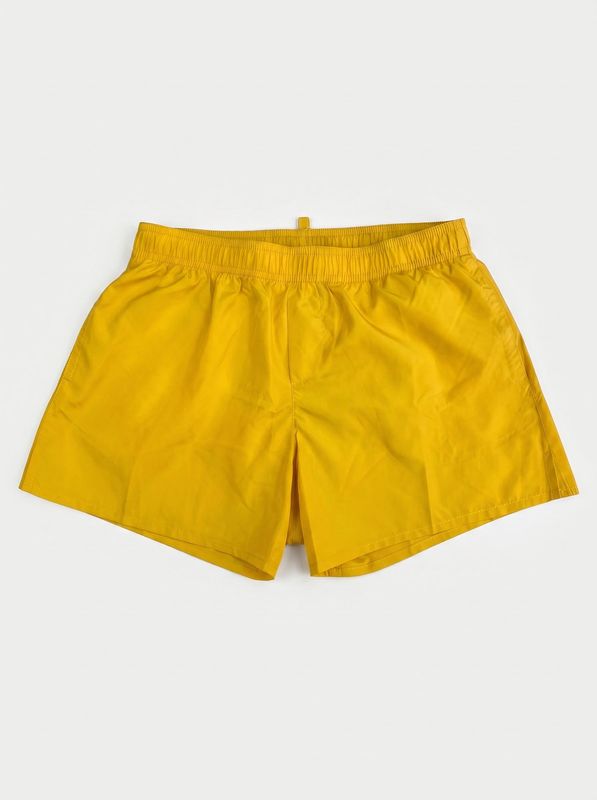Costume tinta unita logato Senape Dsquared