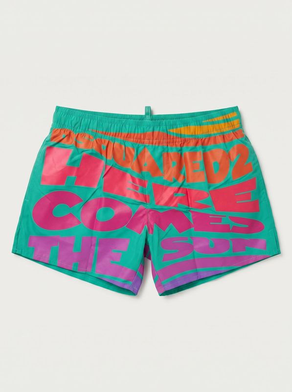 Logoed costume Green Water Dsquared