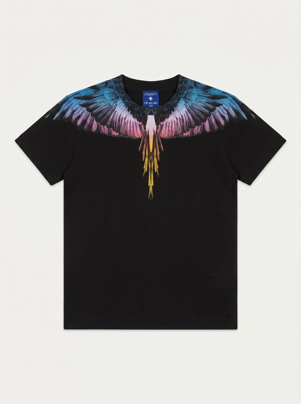T-shirt logata Nero County of Milan