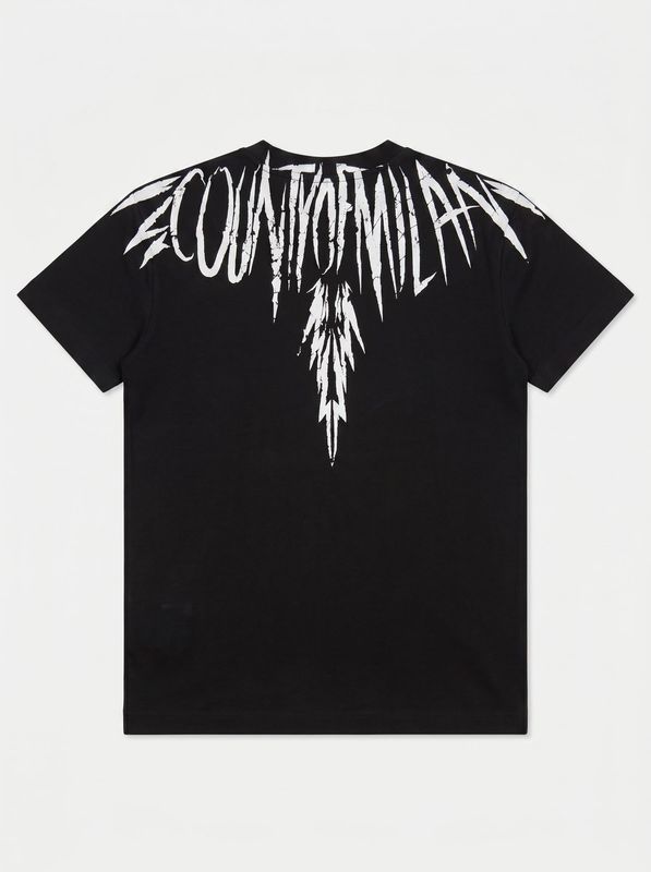 2. T-shirt logata Nero County of Milan bth026