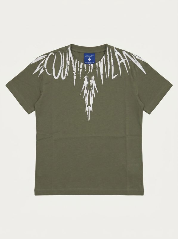 T-shirt logata Verde Militare County of Milan