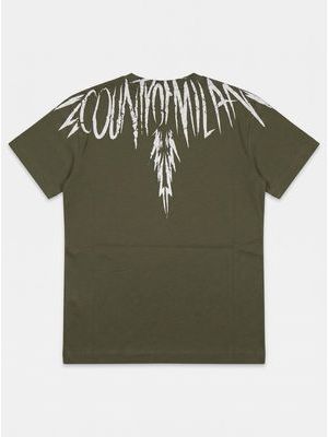 2. T-shirt logata Verde Militare