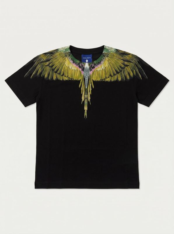 T-shirt logata Nero County of Milan
