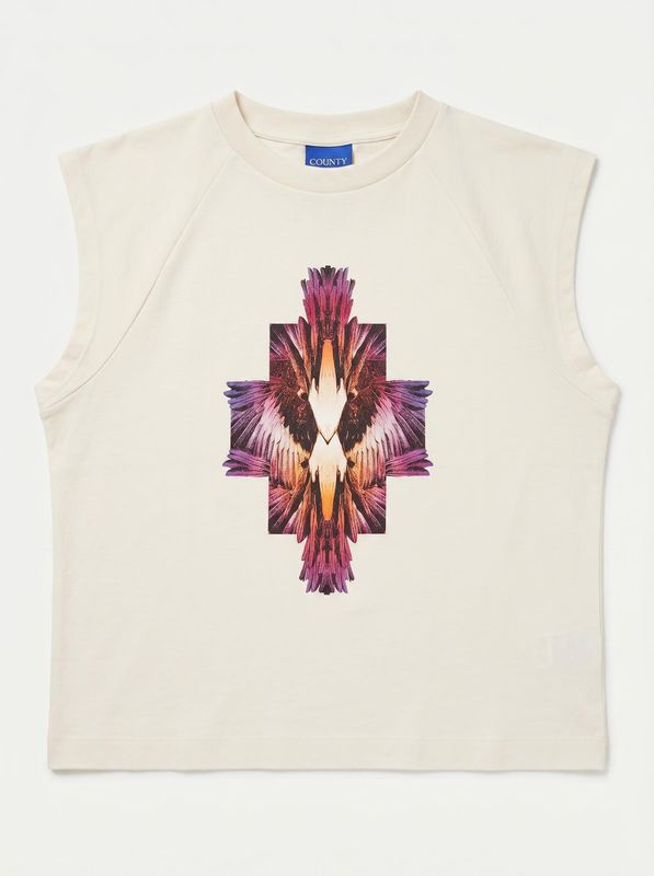 T-shirt smanicata Panna County of Milan