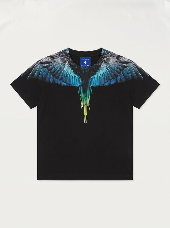 T-shirt logata Nero County of Milan