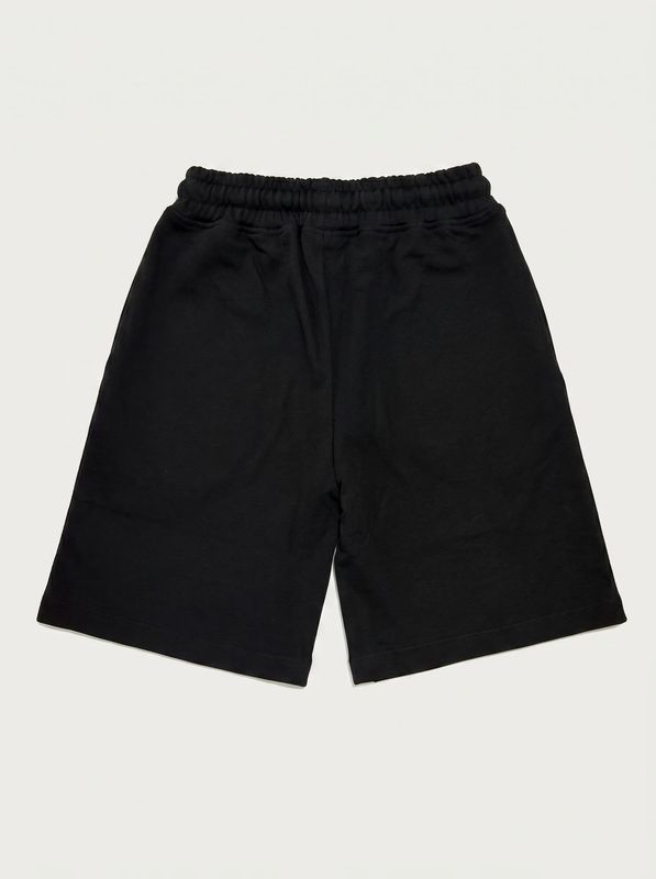 2. Solid color Bermuda shorts with side logo Black County of Milan bbe0055