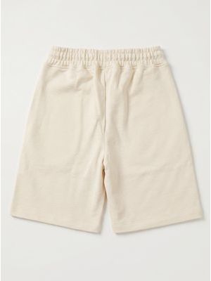 2. Solid color Bermuda shorts with side logo Cream
