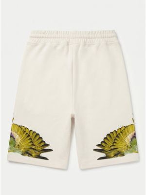 2. Solid color Bermuda shorts with side logo Cream