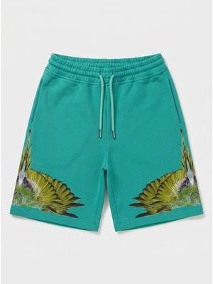 1. Solid color Bermuda shorts with side logo Tiffany