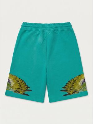 2. Solid color Bermuda shorts with side logo Tiffany