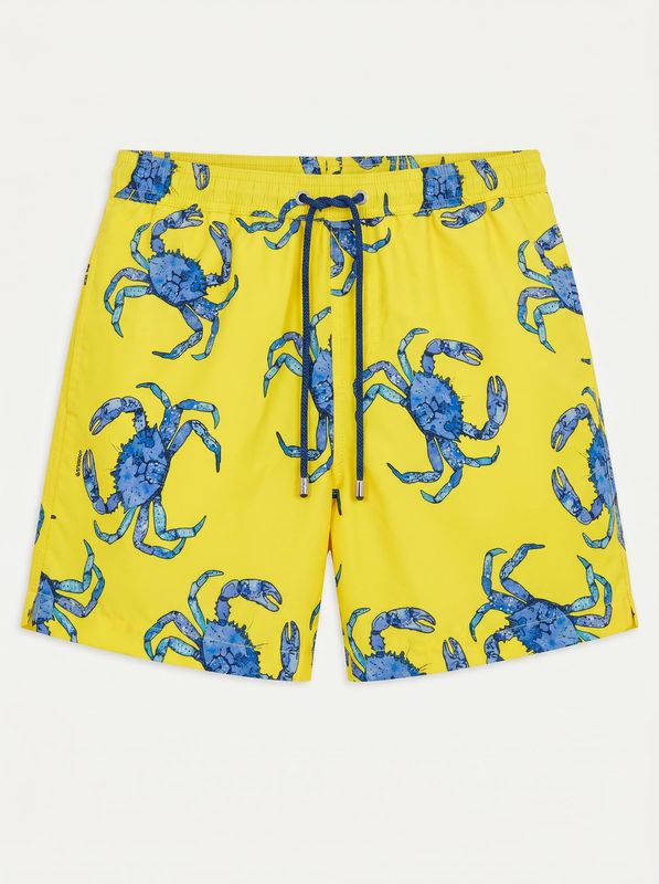 Plain swimsuit with print Yellow 4Giveness