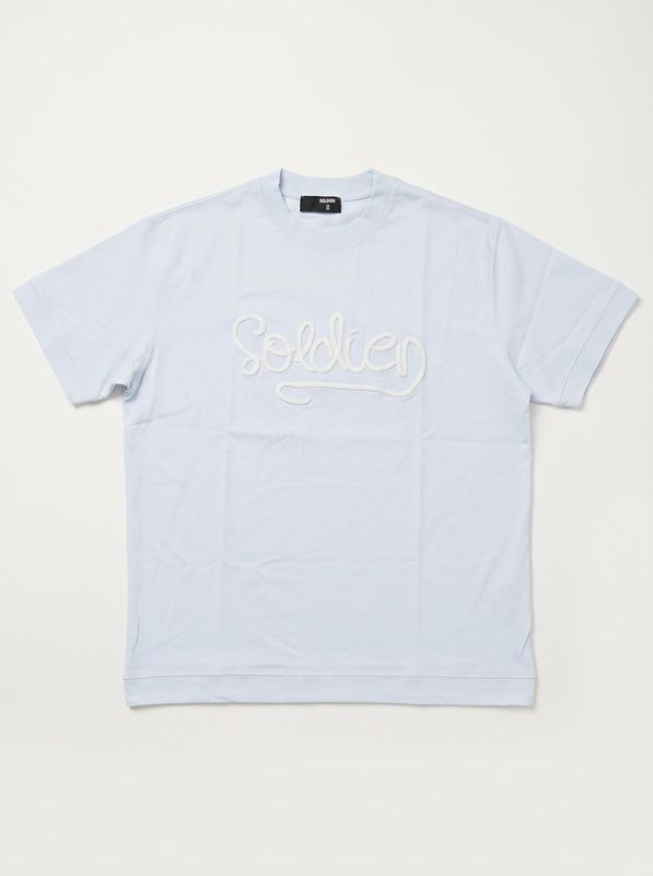 Single-color T-shirt with central logo White Soldier