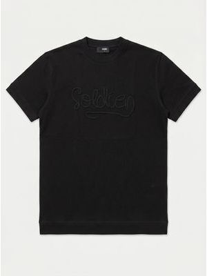 1. Single-color T-shirt with central logo Black