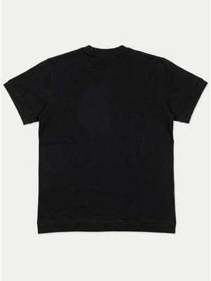 2. Single-color T-shirt with central logo Black