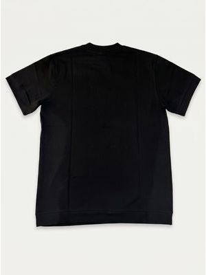 2. One-color T-shirt with raised logo Black