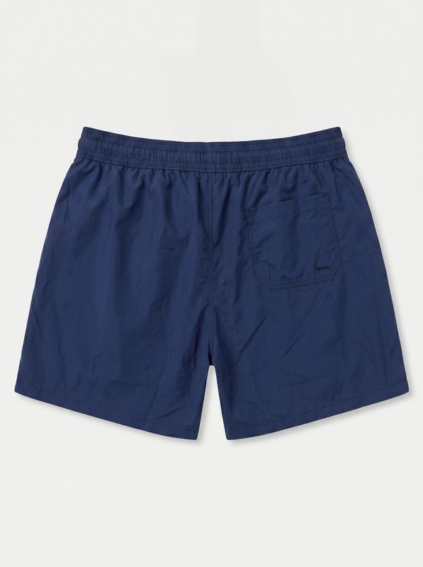 2. Solid color swimsuit with rubberized logo Blue Soldier pantaloncino mare