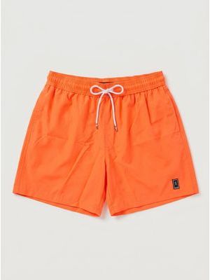 1. Solid color swimsuit with rubberized logo Fluorescent Orange