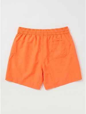 2. Solid color swimsuit with rubberized logo Fluorescent Orange