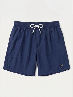 1. Solid color swimsuit with rubberized logo Blue