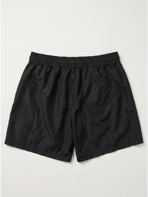 2. Solid color swimsuit with rubberized logo Black