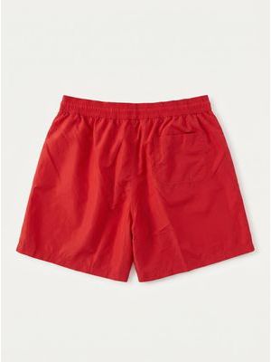 2. Solid color swimsuit with rubberized logo Red