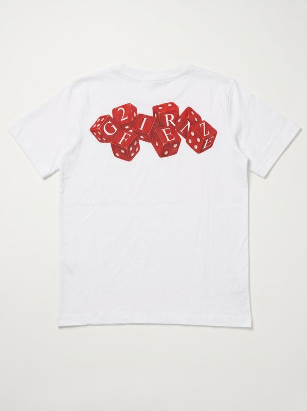 2. T-shirt logata Bianco G2 Firenze dadi