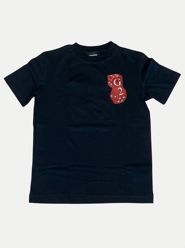 1. T-shirt logata Nero G2 Firenze dadi