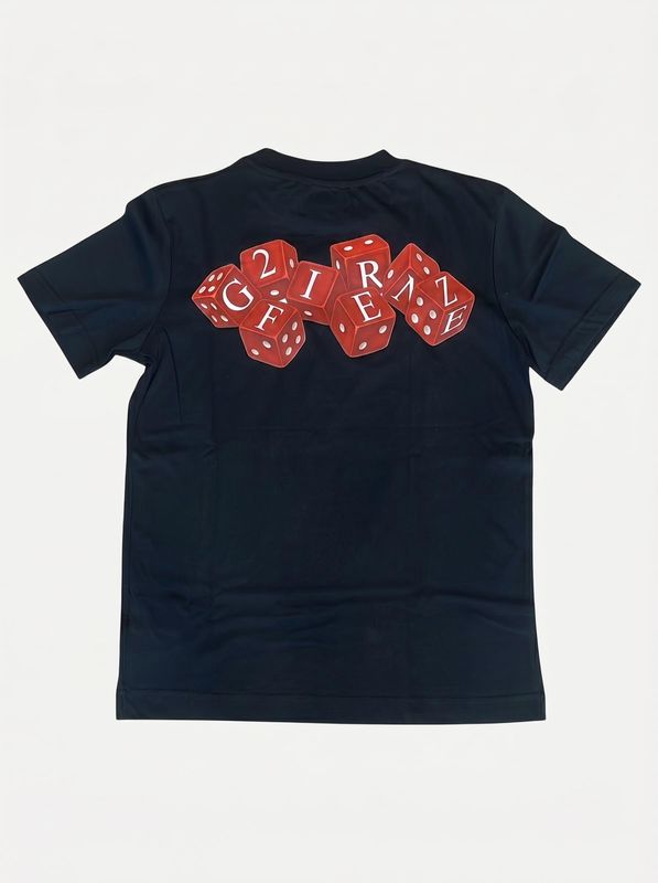 2. T-shirt logata Nero G2 Firenze dadi