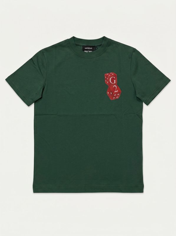1. T-shirt logata Verde G2 Firenze dadi