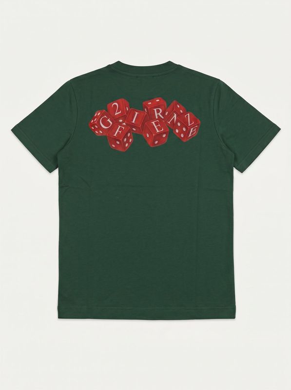 2. T-shirt logata Verde G2 Firenze dadi