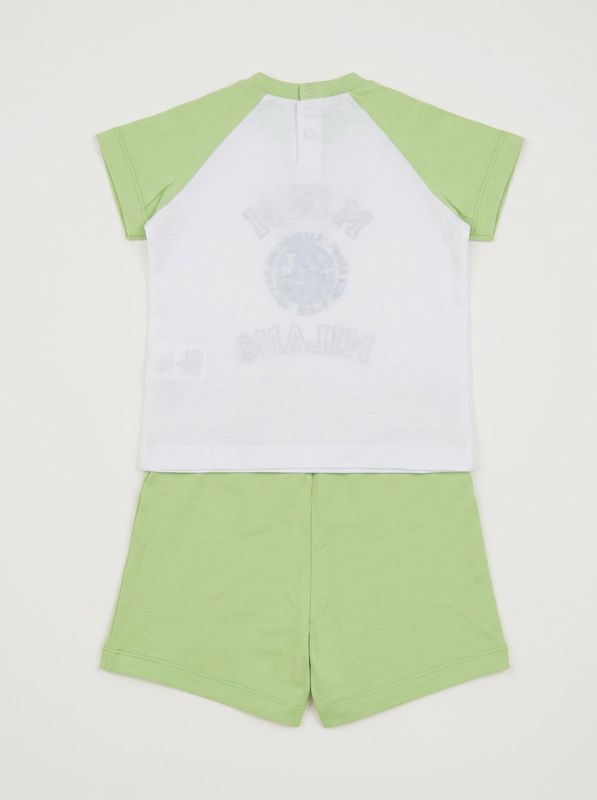 2. Completo logato Bianco-Verde MSGM tr261