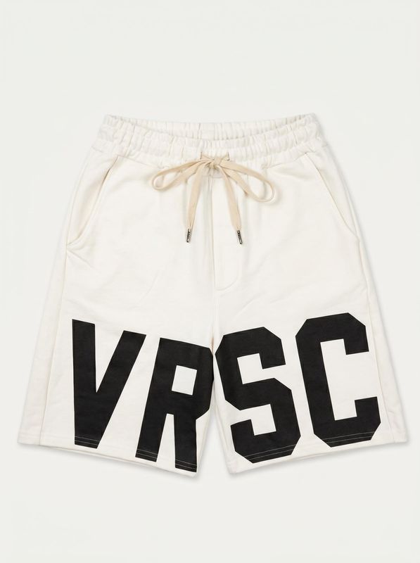Logo Bermuda shorts Cream VRSC COUTURE