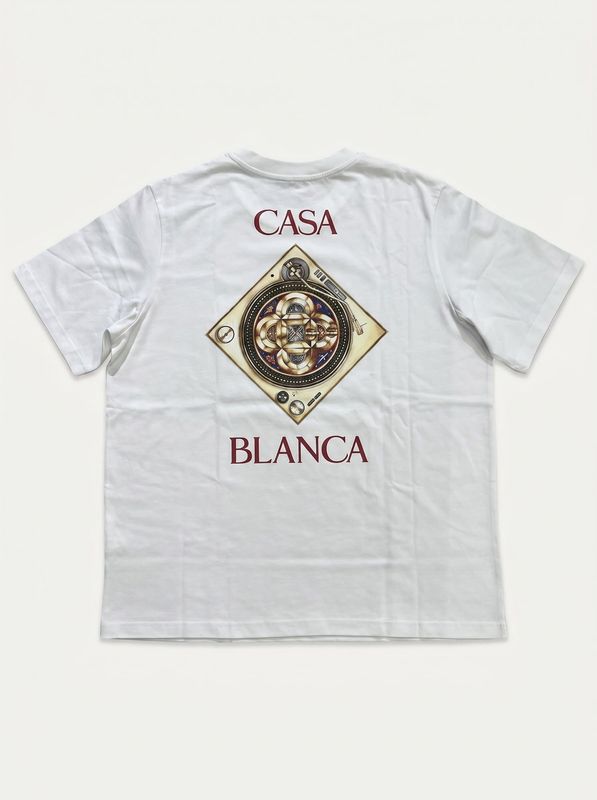 2. Solid color T-shirt Cream Casablanca m-ss26-jts-001