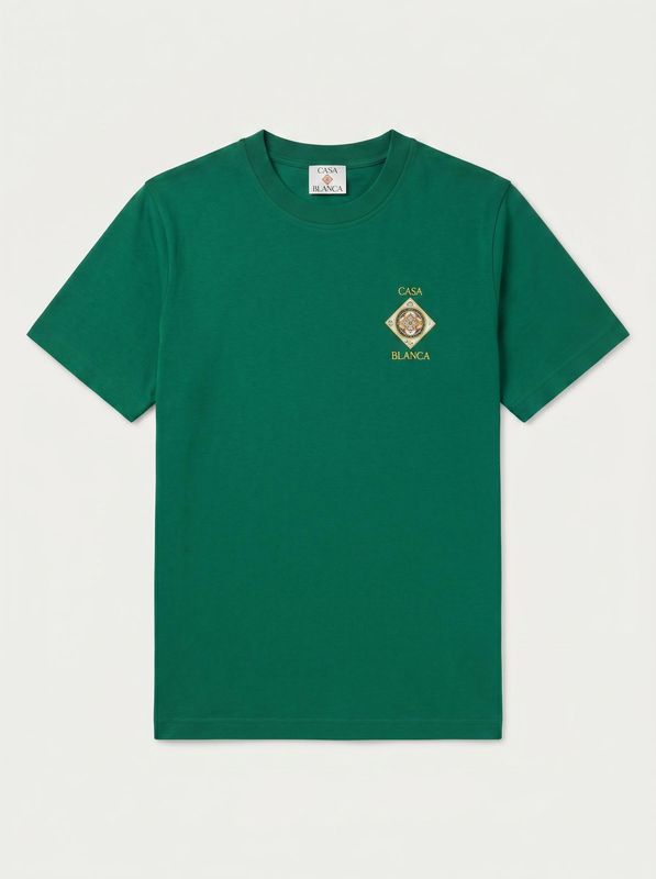Solid color T-shirt Green Casablanca