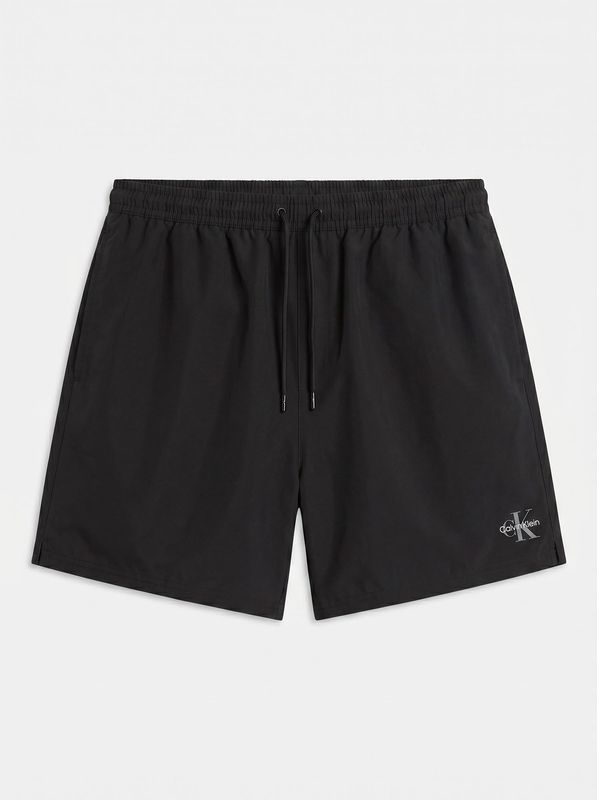 Solid color swimsuit with logo Black Calvin Klein