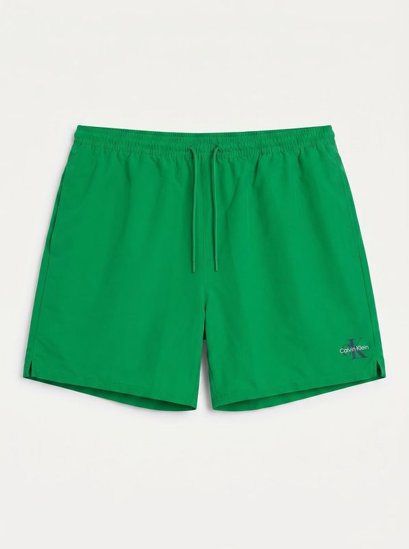 Solid color swimsuit with logo Green Calvin Klein