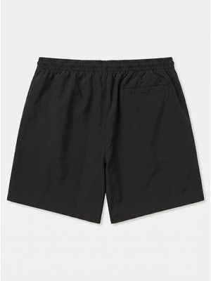 2. Solid color swimsuit with logo Black