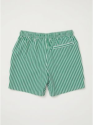 2. Solid color swimsuit with logo Green-White
