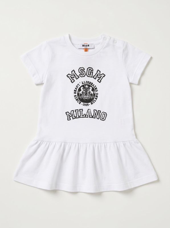 Vestito logato Bianco MSGM